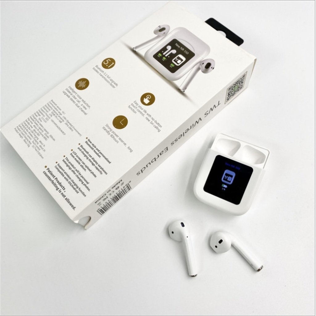 TWS Bluetooth Headset HD Digital Display LED Screen Changeable Picture Low Power Consumption Ultra-Long Life Battery Bluetooth Headset