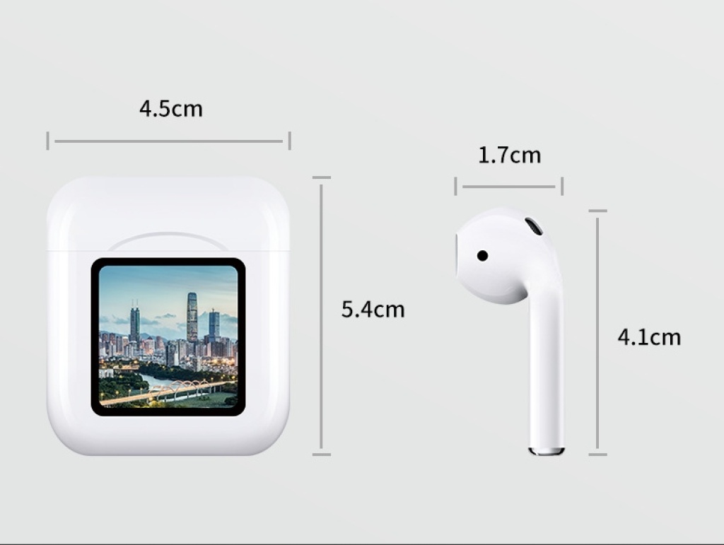 TWS Bluetooth Headset HD Digital Display LED Screen Changeable Picture Low Power Consumption Ultra-Long Life Battery Bluetooth Headset