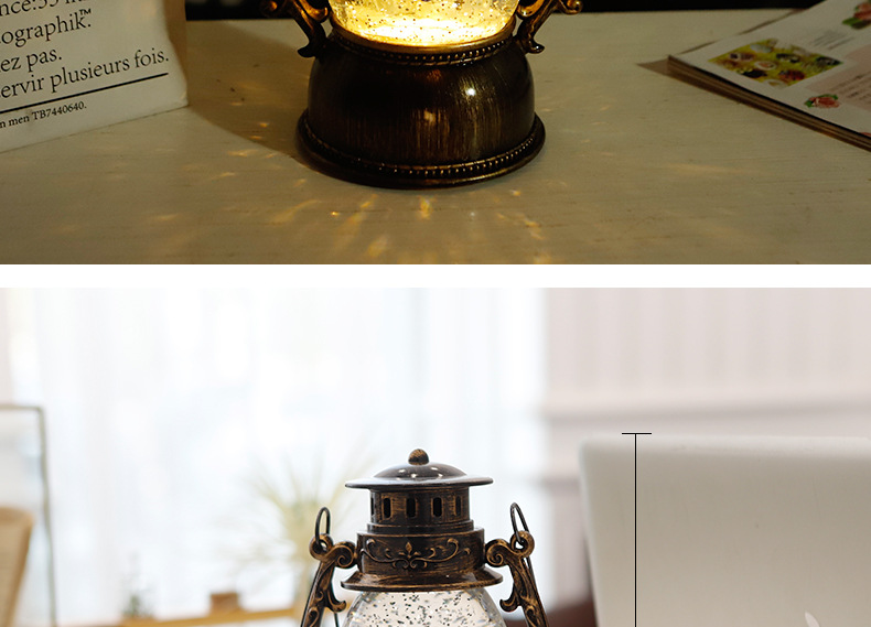 Oval Barn Lantern Led Night Light Table Lamp Creative Ambience Light Xinqite Electronic Products European-Style Decoration Birthday