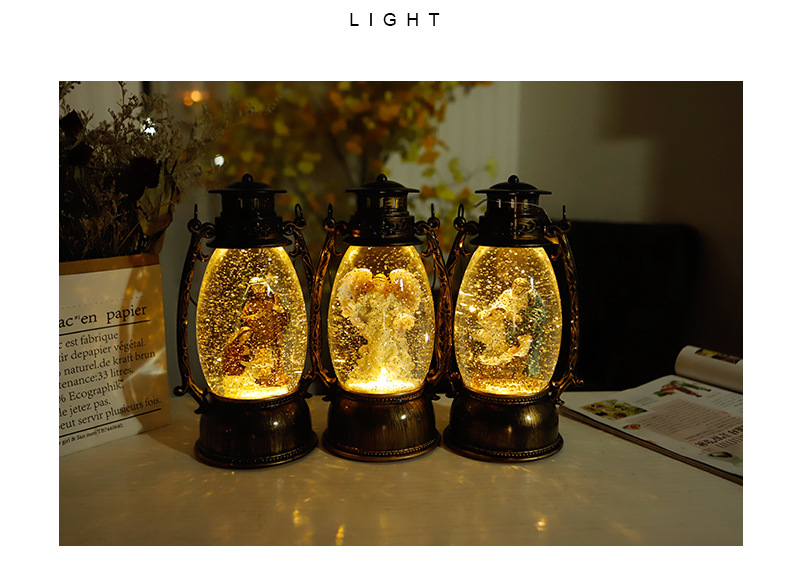 Oval Barn Lantern Led Night Light Table Lamp Creative Ambience Light Xinqite Electronic Products European-Style Decoration Birthday