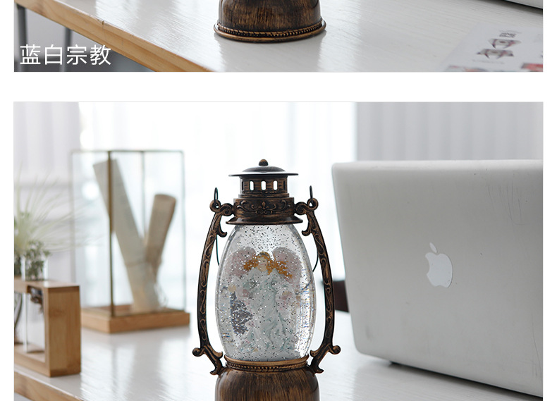 Oval Barn Lantern Led Night Light Table Lamp Creative Ambience Light Xinqite Electronic Products European-Style Decoration Birthday