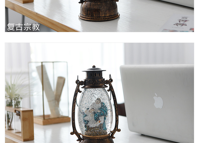 Oval Barn Lantern Led Night Light Table Lamp Creative Ambience Light Xinqite Electronic Products European-Style Decoration Birthday