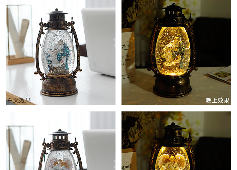Oval Barn Lantern Led Night Light Table Lamp Creative Ambience Light Xinqite Electronic Products European-Style Decoration Birthday