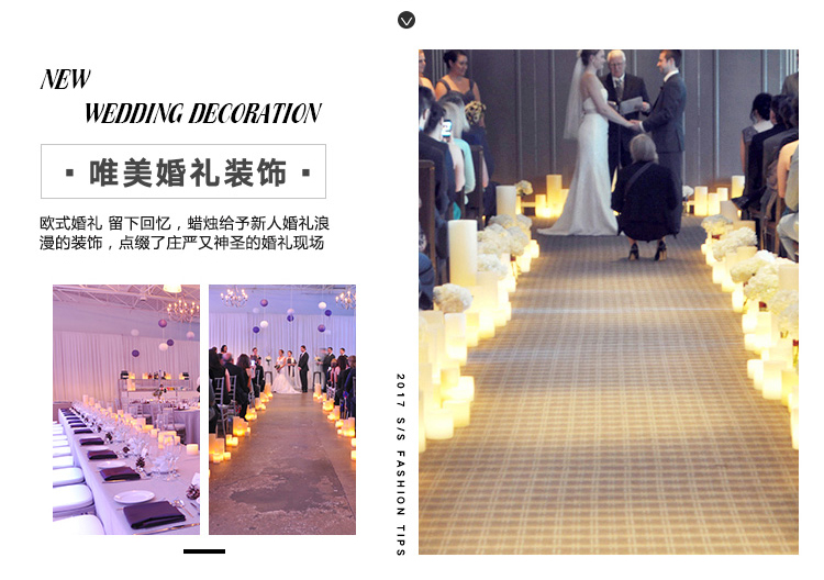 Electric Candle Lamp Swing Simulation Paraffin Remote Control Led Charging Romantic Wedding Confession Road Lead Buddhist Offering Candle Lamp