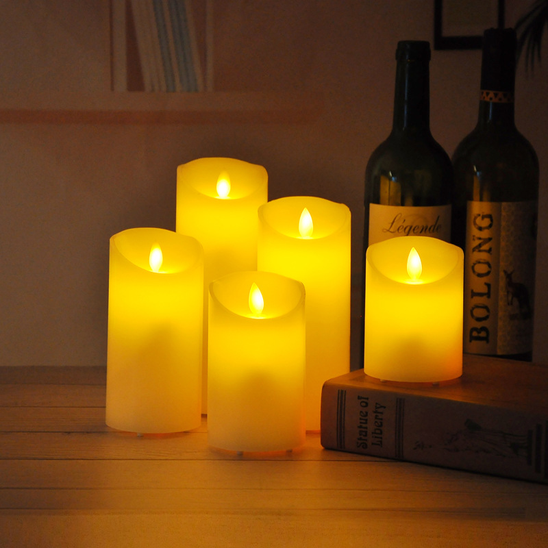 Charging Electric Candle Lamp LED Electronic Candle Smoke-Free Romantic Environmental Protection Wedding Road Lead Script Killing Props
