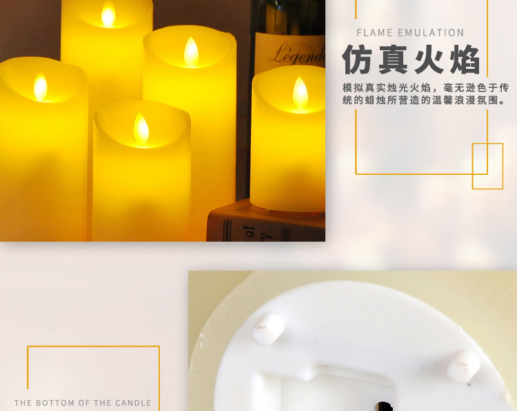 Charging Electric Candle Lamp LED Electronic Candle Smoke-Free Romantic Environmental Protection Wedding Road Lead Script Killing Props Charging Electric Candle Lamp LED Electronic Candle Smoke-Free Romantic Environmental Protection Wedding Road Lead Script Killing Props
