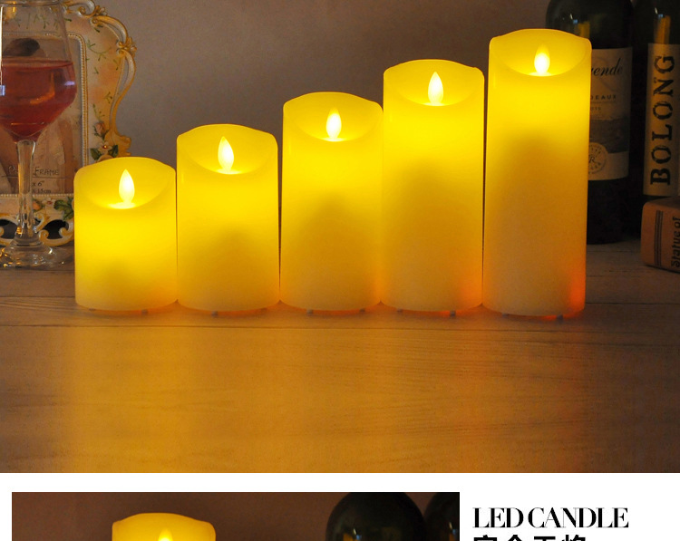 Charging Electric Candle Lamp LED Electronic Candle Smoke-Free Romantic Environmental Protection Wedding Road Lead Script Killing Props Charging Electric Candle Lamp LED Electronic Candle Smoke-Free Romantic Environmental Protection Wedding Road Lead Script Killing Props