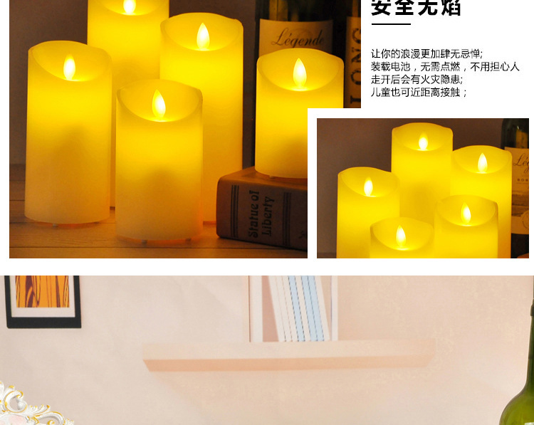 Charging Electric Candle Lamp LED Electronic Candle Smoke-Free Romantic Environmental Protection Wedding Road Lead Script Killing Props Charging Electric Candle Lamp LED Electronic Candle Smoke-Free Romantic Environmental Protection Wedding Road Lead Script Killing Props