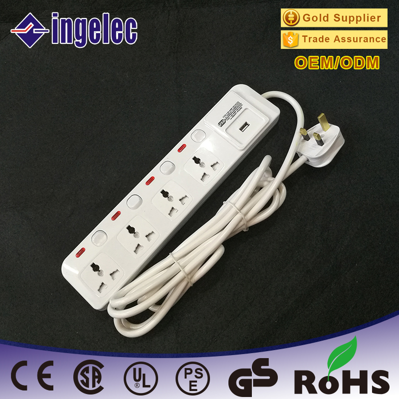 Supply Foreign Trade British Standard Four-Position Four-Open Socket Safety Power Strip Extension Cable Patch Board Patch Board