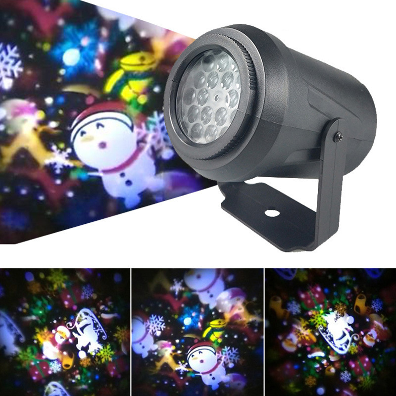 Cross-Border Ledktv Bar Christmas Projection Lamp Colorful Light Pattern Laser Light Voice-Controlled Stage Lighting Supply