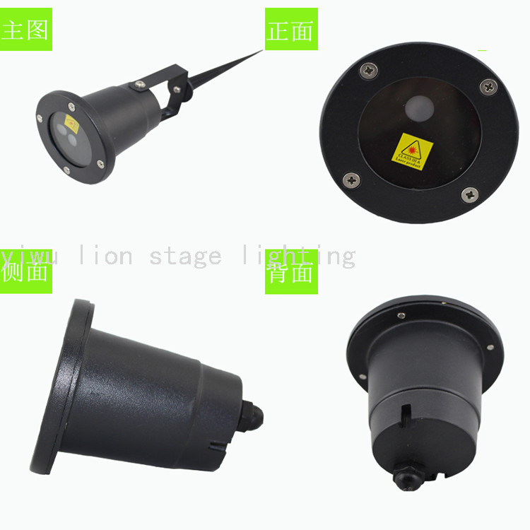 Factory Direct Sales Outdoor Waterproof Ground Cast Aluminum Laser Light Dynamic Starry Garden Lamp Garden Lawn Laser Light