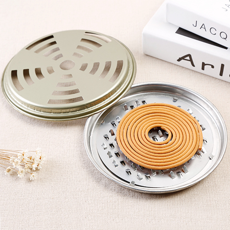 Large Nail with Lid Stainless Steel Mosquito Coil Household Mosquito Repellent and Mosquito Repellent Incense Holder Summer Hot Sale Mosquito Repellent Incense Tray without Lid