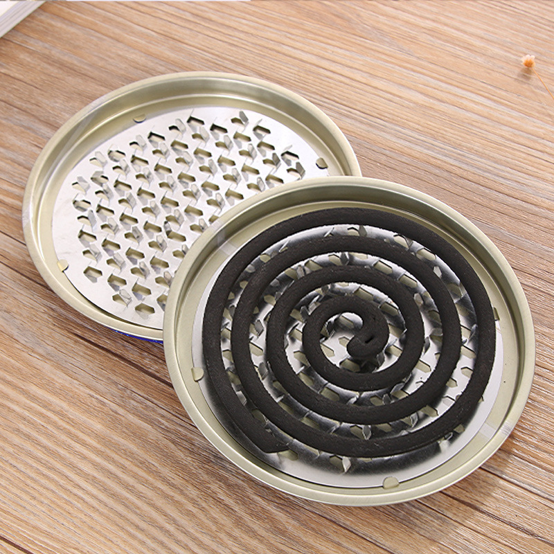 Large Nail with Lid Stainless Steel Mosquito Coil Household Mosquito Repellent and Mosquito Repellent Incense Holder Summer Hot Sale Mosquito Repellent Incense Tray without Lid
