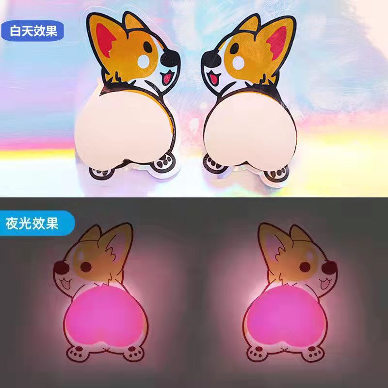 Luminous Cartoon Crayon Xiaoxin Butt Peach Squeezing Toy Three-Dimensional Peach Cell Phone Shell Accessories Little Creative Gifts
