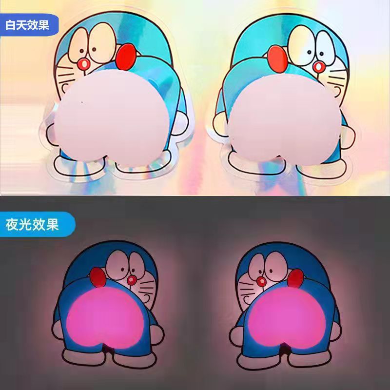 Luminous Cartoon Crayon Xiaoxin Butt Peach Squeezing Toy Three-Dimensional Peach Cell Phone Shell Accessories Little Creative Gifts