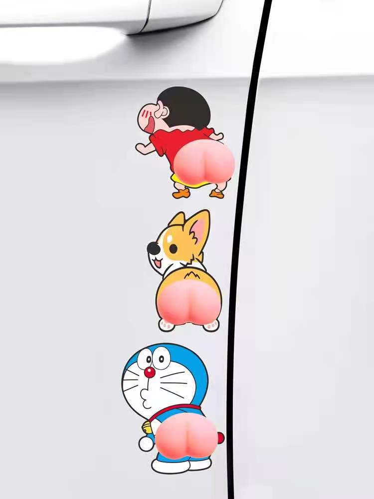 Luminous Cartoon Crayon Xiaoxin Butt Peach Squeezing Toy Three-Dimensional Peach Cell Phone Shell Accessories Little Creative Gifts