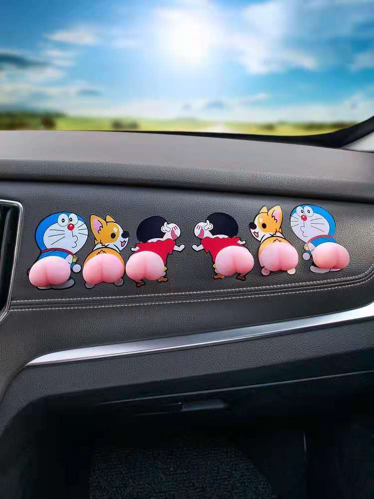 Luminous Cartoon Crayon Xiaoxin Butt Peach Squeezing Toy Three-Dimensional Peach Cell Phone Shell Accessories Little Creative Gifts