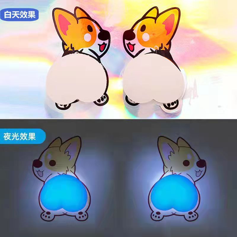 Luminous Cartoon Crayon Xiaoxin Butt Peach Squeezing Toy Three-Dimensional Peach Cell Phone Shell Accessories Little Creative Gifts