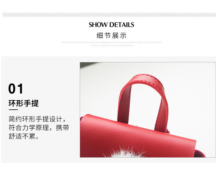 Factory Wholesale Women's Shoulder Fur Ball Bag 2018 New Korean Style Women's Crossbody Shell Shape Mobile Phone Bag 97