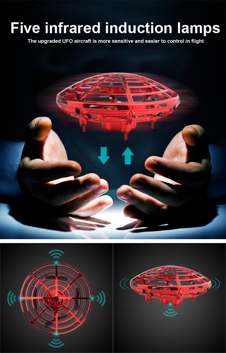 5 Induction Four-Axis Aircraft Children's Toy UFO Mini UAV Suspension Rotating Flying Saucer Colorful Light Remote Control 5 Induction Four-Axis Aircraft Children's Toy UFO Mini UAV Suspension Rotating Flying Saucer Colorful Light Remote Control