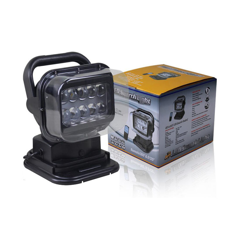 Factory Wholesale 50W Led Remote Control Searchlight Outdoor Work Light Marine Search Light Car Remote Control LED Spotlight