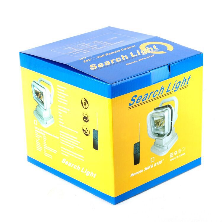 Factory Wholesale 50W Led Remote Control Searchlight Outdoor Work Light Marine Search Light Car Remote Control LED Spotlight