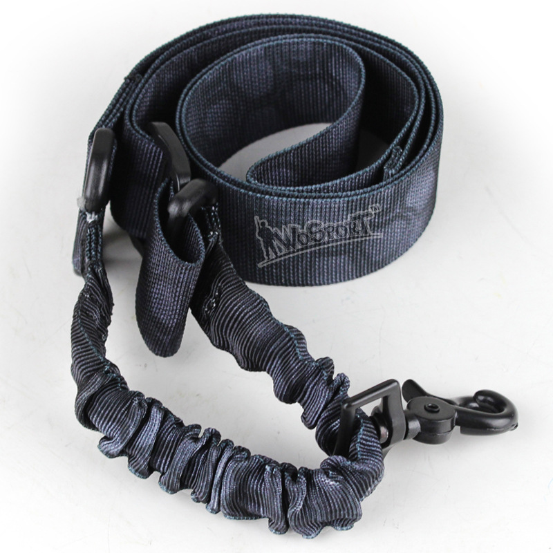 Wosport Factory Direct Sales Outdoor Sports Equipment Sling Harpoon Line Single Point Camera Strap Camouflage Stretch Functional Rope