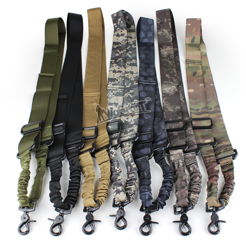 Wosport Factory Direct Sales Outdoor Sports Equipment Sling Harpoon Line Single Point Camera Strap Camouflage Stretch Functional Rope