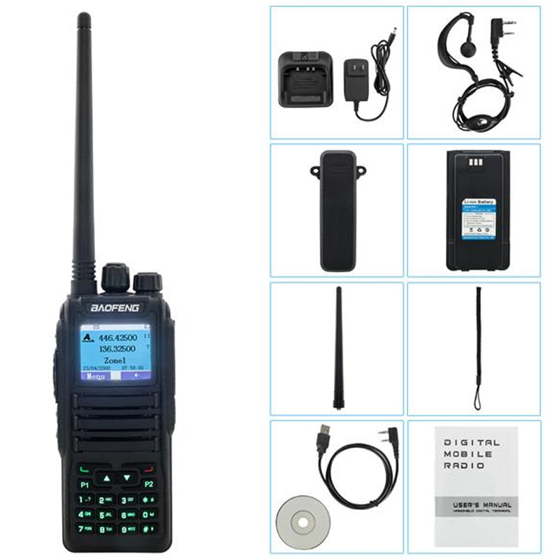 Baofeng DM-1701 Dual-Frequency DMR Digital Interphone Dual-Slot Frequency Modulation Baofeng Can Be Connected to Digital Relay