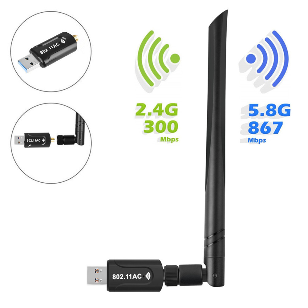 1200M Wireless Network Card Driver-Free 2.4G/5.8G USB3.0 Dual-Band Wireless Network Card Wireless Network Card Wi-Fi Receiver