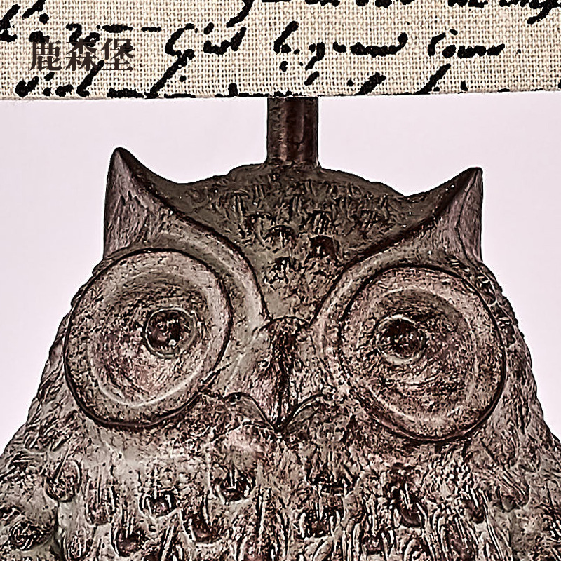 Resin Desk Lamp American Country Retro Living Room Bedroom Study Children&#039;s Room Table Lamp Owl Table Lamp Cartoon Table Lamp