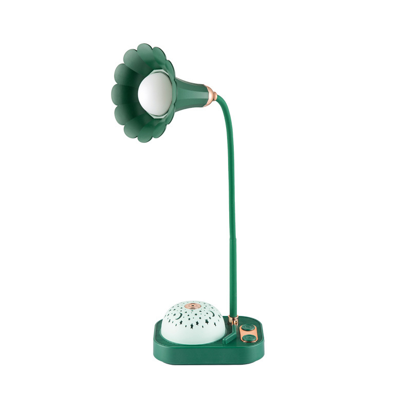 New Product Creative Retro Music Box Projection Table Lamp USB Charging Electrodeless Dimming Eye Protection Table Lamp Home Ambience Light