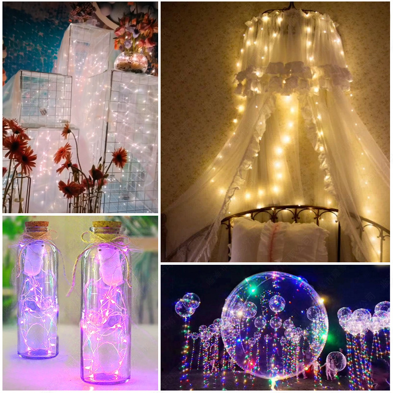 Led Copper Wire Light Room Decorative Lights Small Night Lamp Button Cell GenOptics Aura Essence Solar Courtyard Remote Control String Lights
