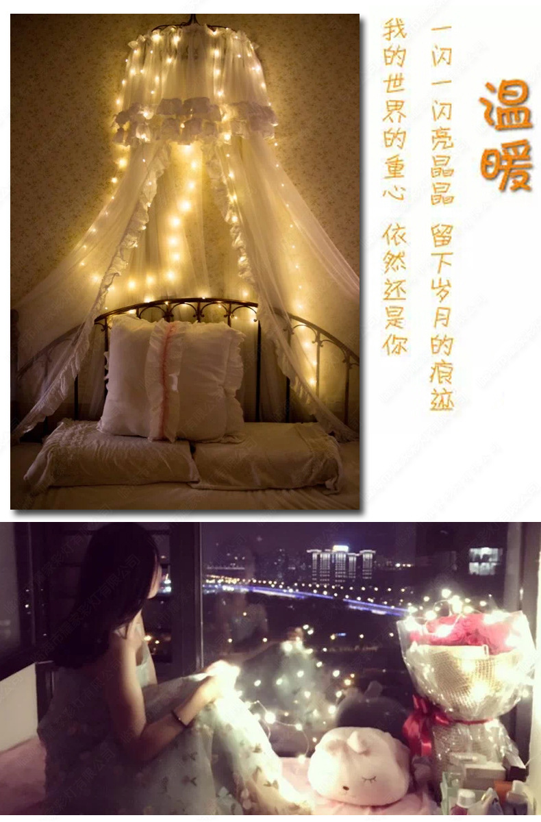 Led Copper Wire Light Room Decorative Lights Small Night Lamp Button Cell GenOptics Aura Essence Solar Courtyard Remote Control String Lights