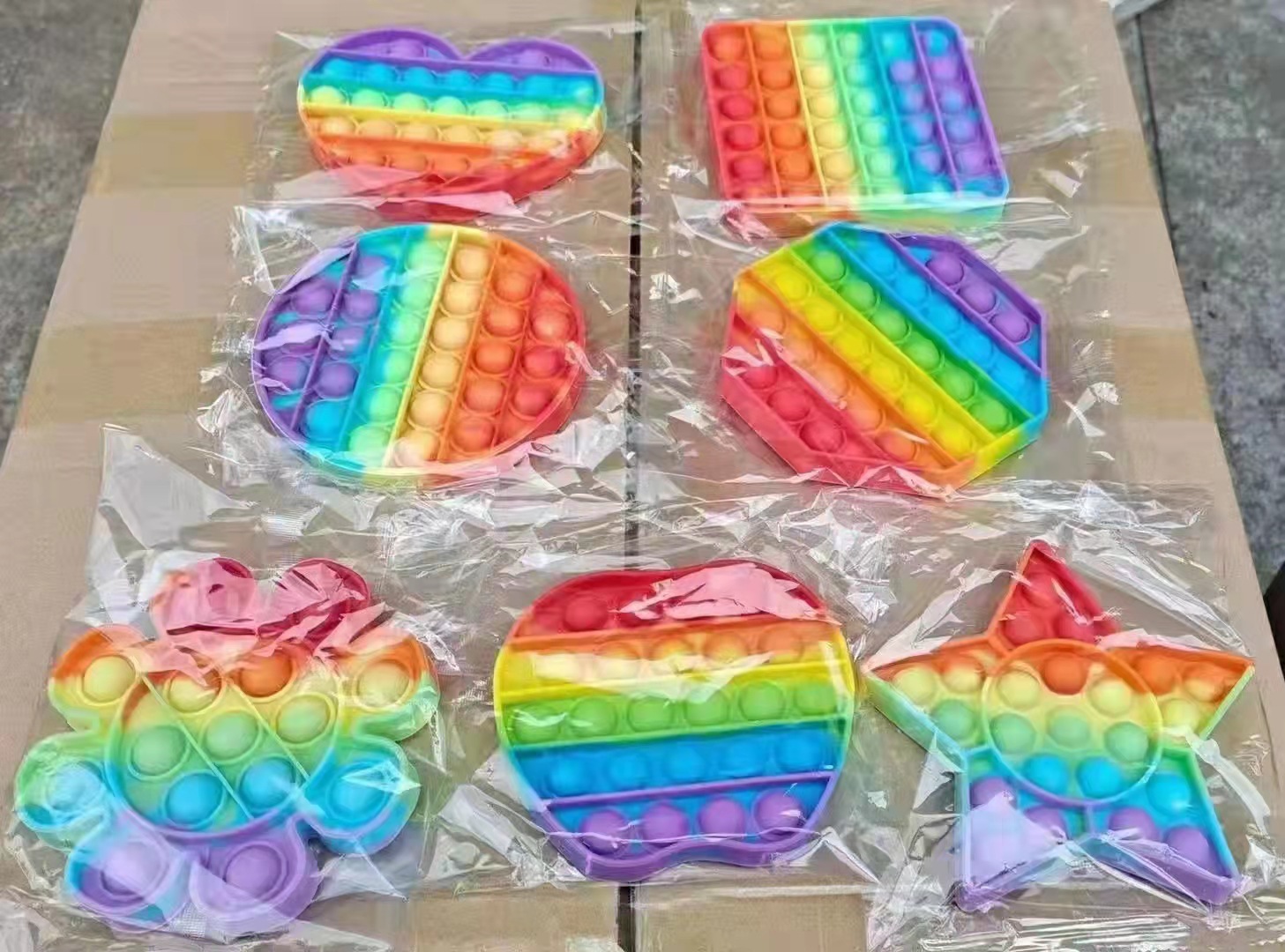 Trending on TikTok Mouse Killer Pioneer Rainbow Color Desktop Decompression Silicone Toy Children's Parent-Child Puzzle Press Music Decompression