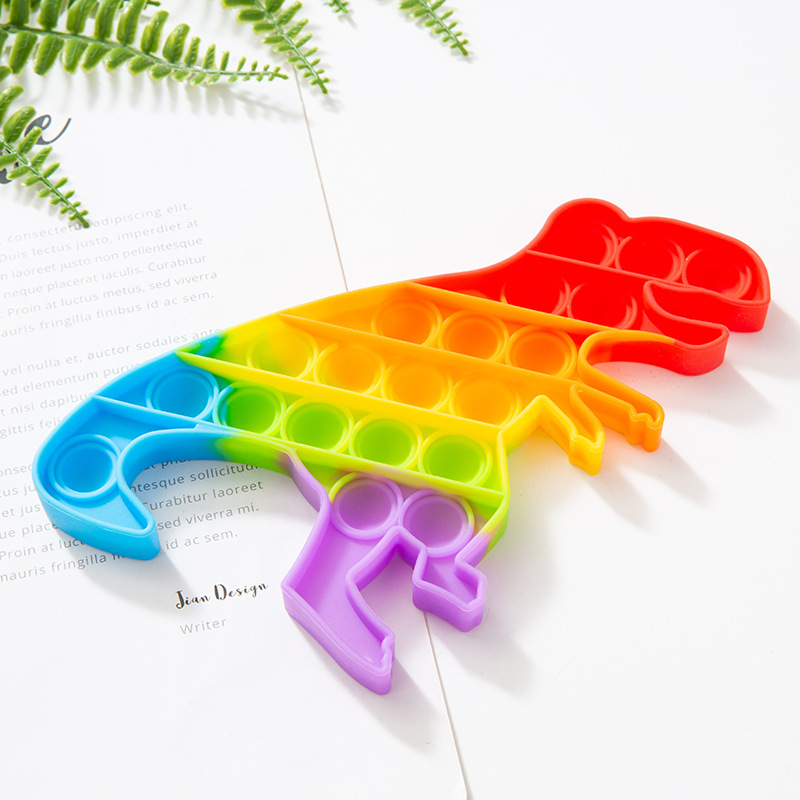 Rainbow Dinosaur Mouse Killer Pioneer Children&#039;s Toy Desktop Educational Decompression Silicone Artifact Mouse Killer Pioneer