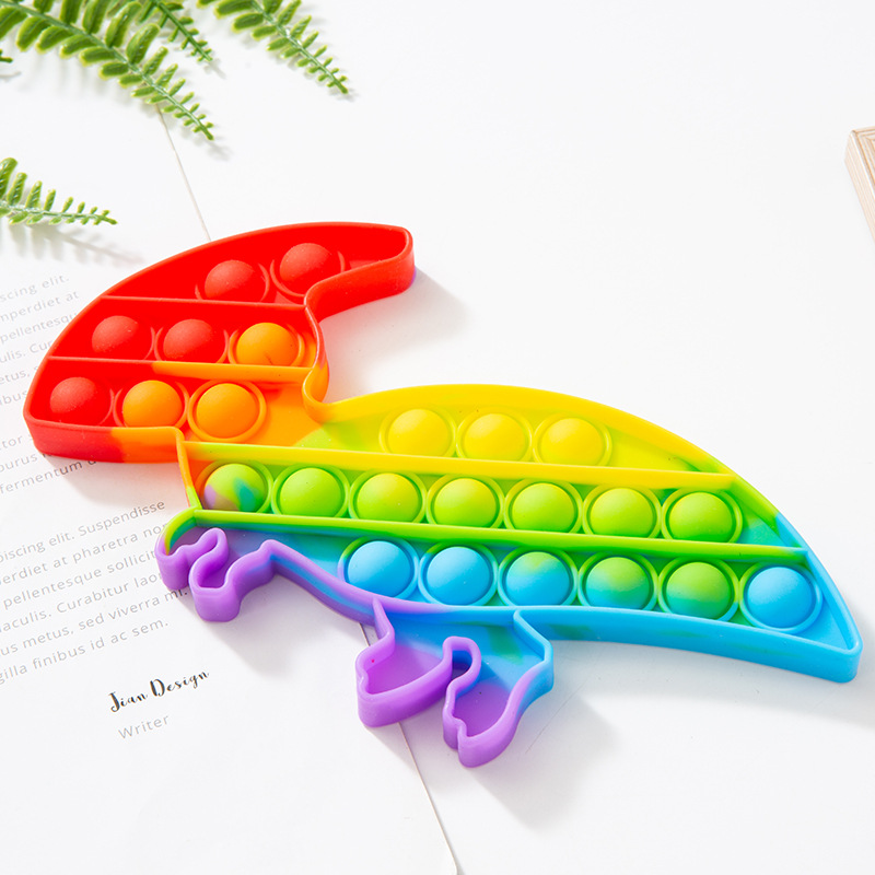 Rainbow Dinosaur Mouse Killer Pioneer Children&#039;s Toy Desktop Educational Decompression Silicone Artifact Mouse Killer Pioneer