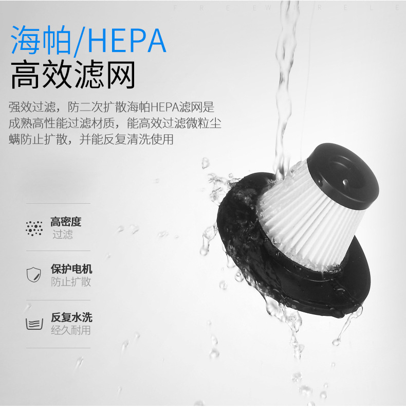 Car Wireless Hand-Held Vacuum Cleaner USB Charging Cable Vacuum Cleaner Home Car Dual-Purpose Vacuum Cleaner Car Supplies