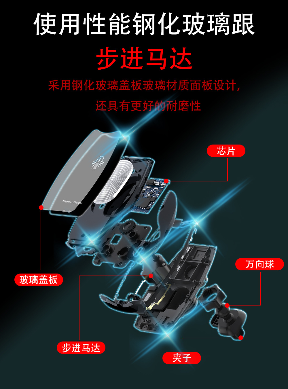 Cross-Border New Arrival A8 Car Wireless Charger Mobile Phone Universal Charger Infrared Induction Magnetic Suction Wireless Charger Charging Bracket Cross-Border New Arrival A8 Car Wireless Charger Mobile Phone Universal Charger Infrared Induction Magnetic Suction Wireless Charger Charging Bracket