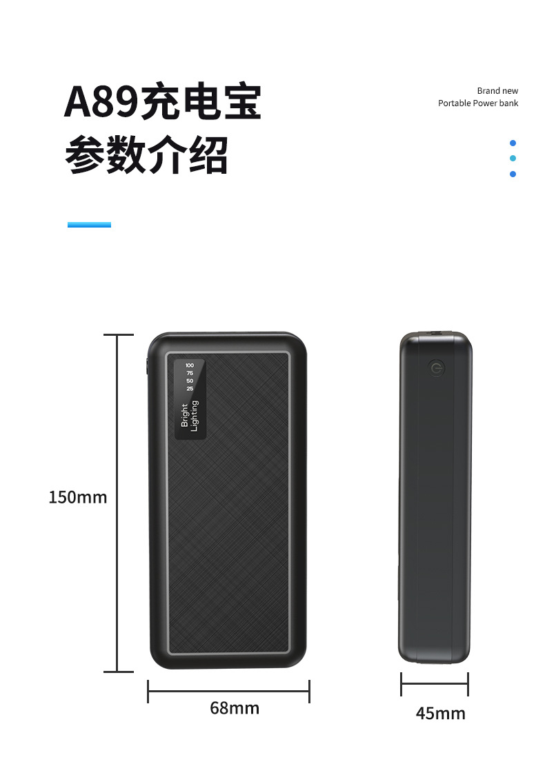 With Cable Power Bank 30000 MA Large Capacity Wireless Charger Digital Display Mobile Power Supply Factory Customized Logo With Cable Power Bank 30000 MA Large Capacity Wireless Charger Digital Display Mobile Power Supply Factory Customized Logo