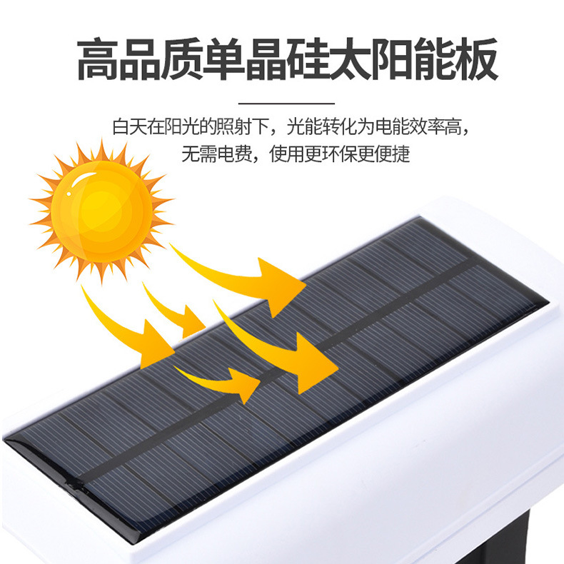 New LED Solar Garden Light Simulation Monitor Lamp Fake Camera Anti-Thief Lamp Remote Control Induction Wall Lamp Outdoor