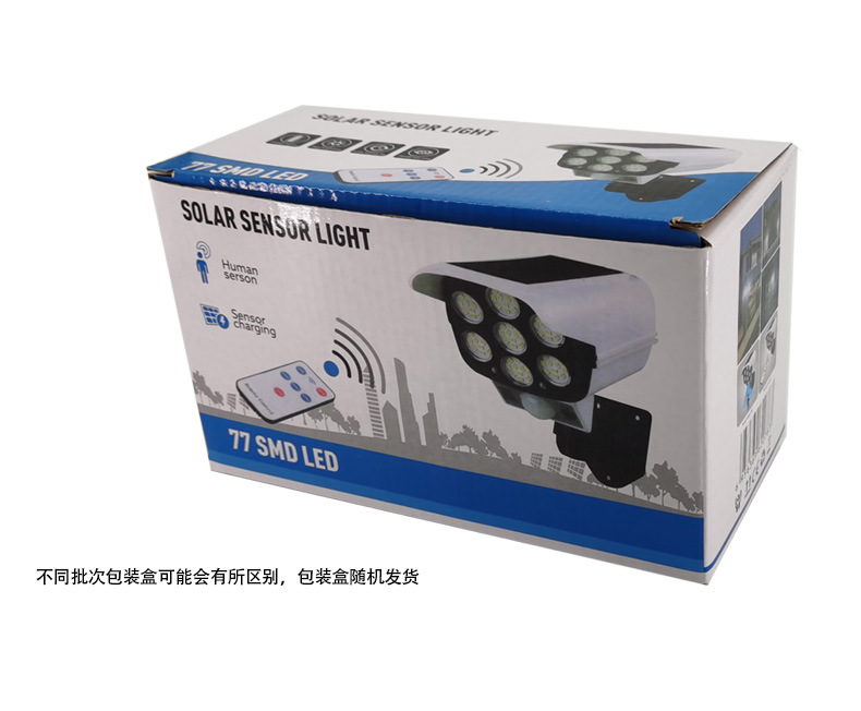 New LED Solar Garden Light Simulation Monitor Lamp Fake Camera Anti-Thief Lamp Remote Control Induction Wall Lamp Outdoor