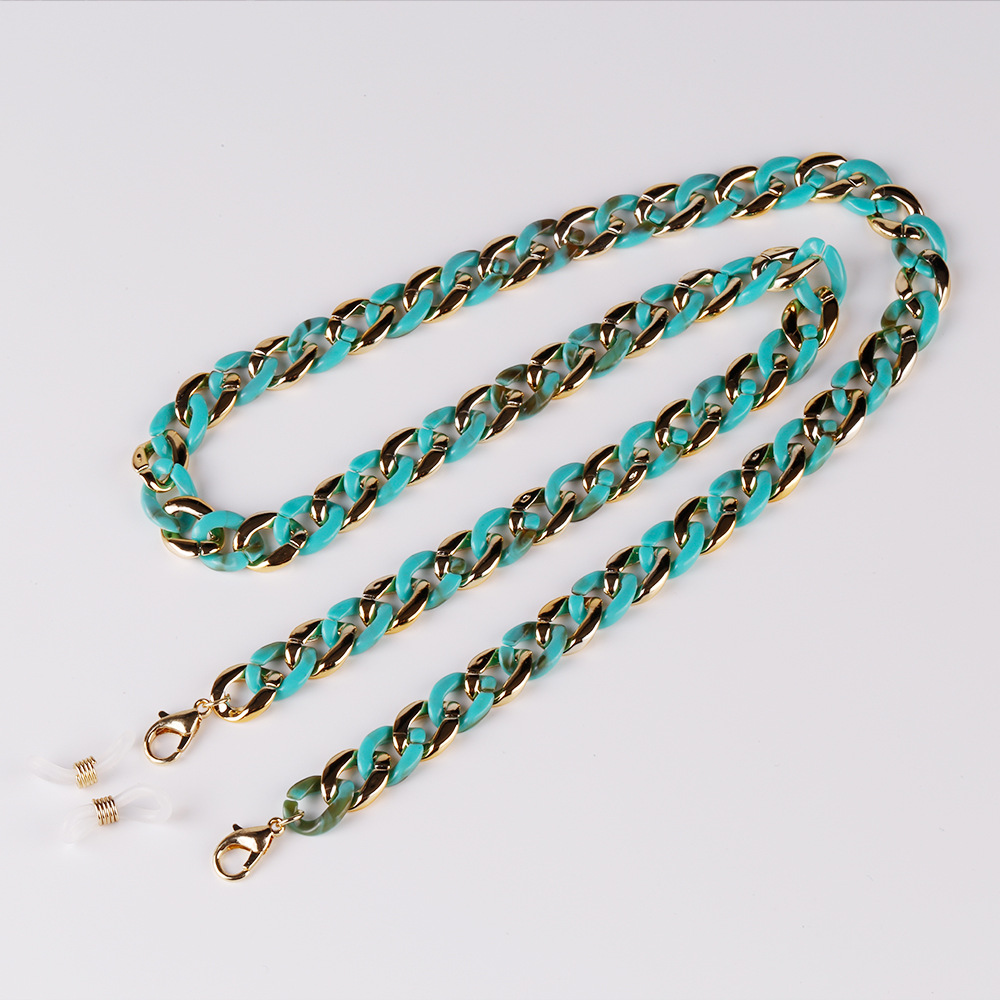 Europe and America Cross Border New Handmade Stitching Acrylic Earphone Mask Chain Fashion Necklace Multi-Purpose Accessories Eyeglasses Chain Europe and America Cross Border New Handmade Stitching Acrylic Earphone Mask Chain Fashion Necklace Multi-Purpose Accessories Eyeglasses Chain