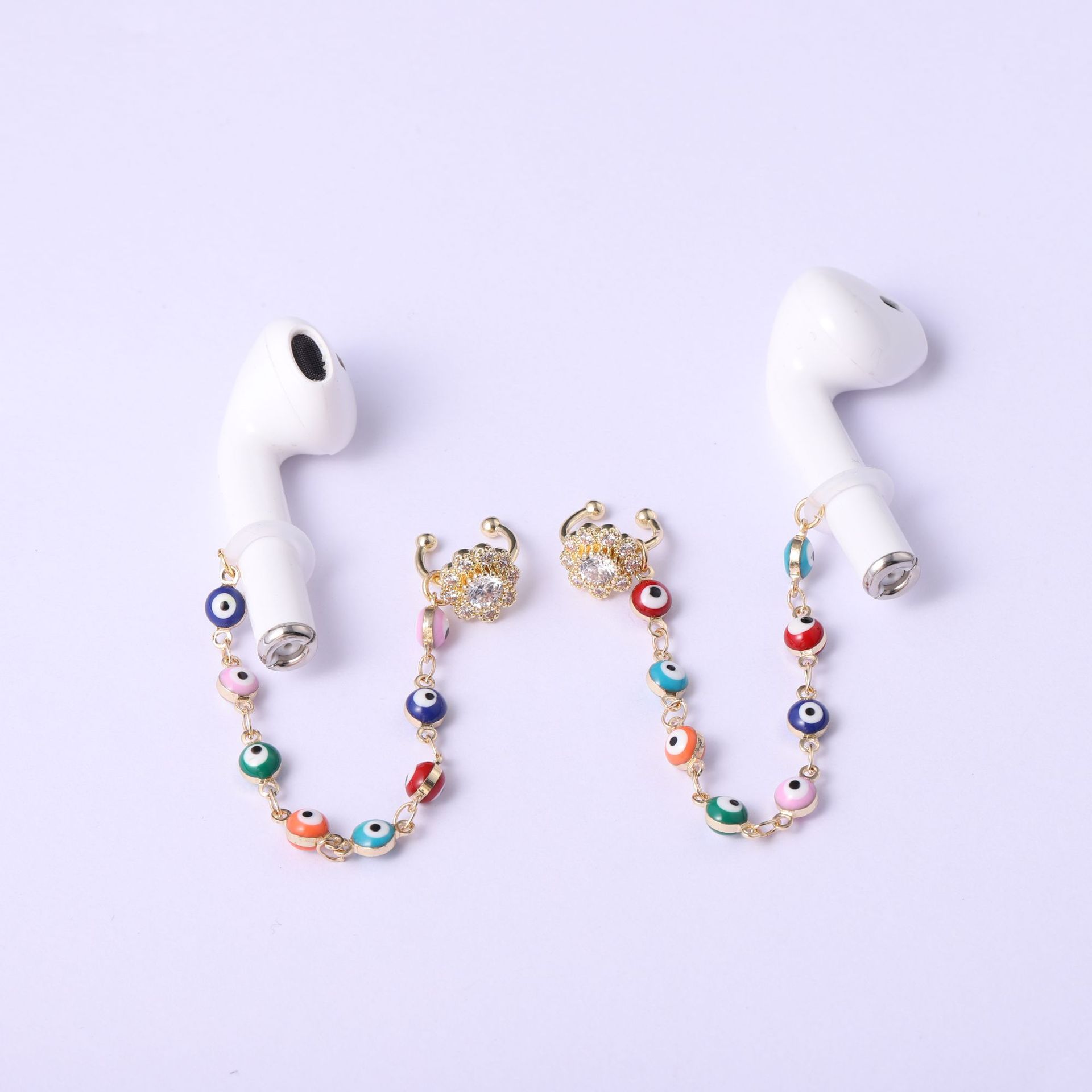 KJ Copper Inlaid Zirconium Earphone Anti-Lost Chain Ear Clip Female Cross-Border High-End and Fashionable Earrings Six-Pointed Star Earphone Anti-Lost Earrings KJ Copper Inlaid Zirconium Earphone Anti-Lost Chain Ear Clip Female Cross-Border High-End and Fashionable Earrings Six-Pointed Star Earphone Anti-Lost Earrings