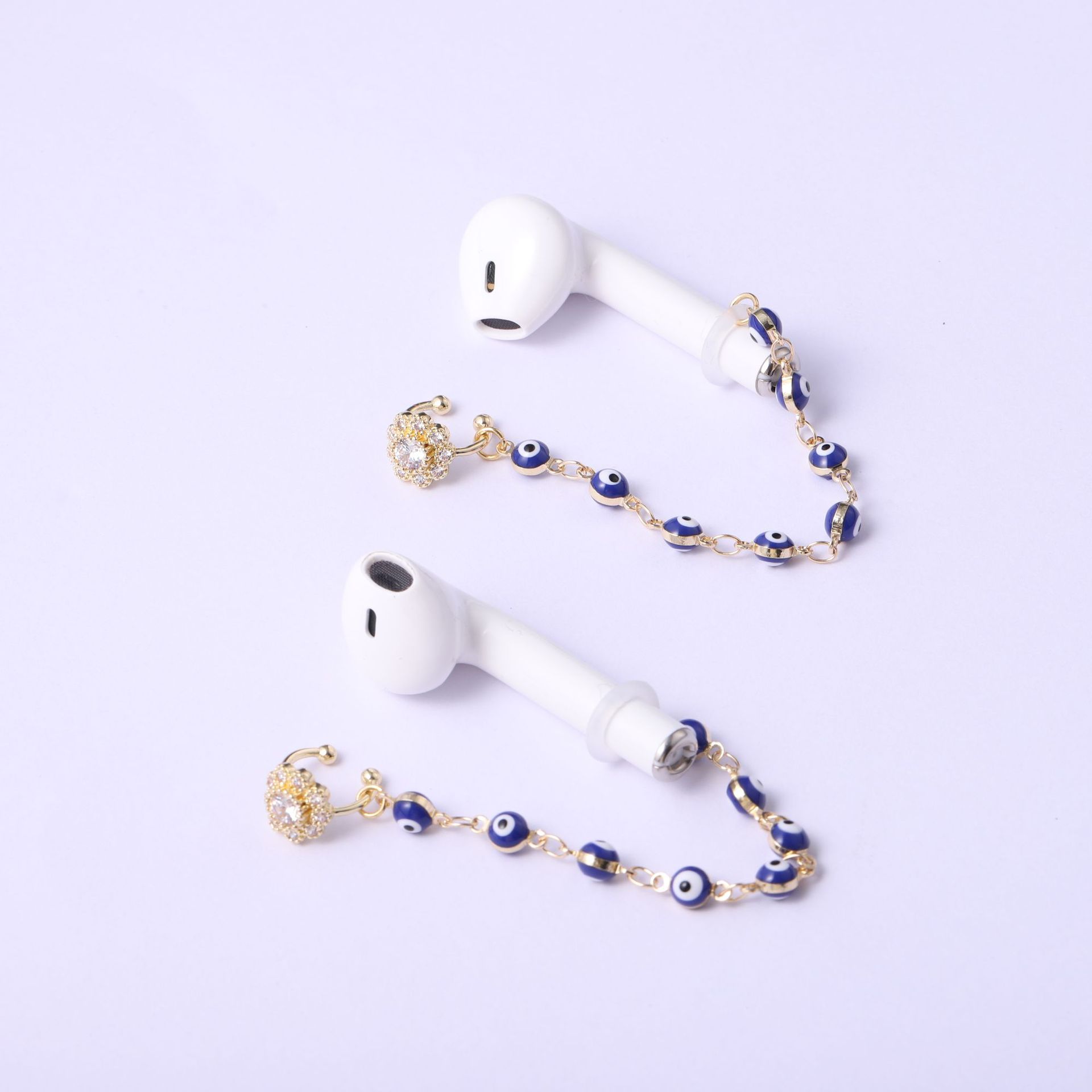 KJ Copper Inlaid Zirconium Earphone Anti-Lost Chain Ear Clip Female Cross-Border High-End and Fashionable Earrings Six-Pointed Star Earphone Anti-Lost Earrings KJ Copper Inlaid Zirconium Earphone Anti-Lost Chain Ear Clip Female Cross-Border High-End and Fashionable Earrings Six-Pointed Star Earphone Anti-Lost Earrings