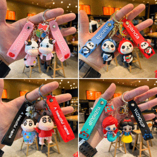 Acrylic Creative Bear Earphone Sleeves Accessories Couple Small Gift Metal Buckle Pendant Women's Key Chain Accessories