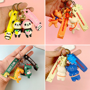 Acrylic Creative Bear Earphone Sleeves Accessories Couple Small Gift Metal Buckle Pendant Women's Key Chain Accessories