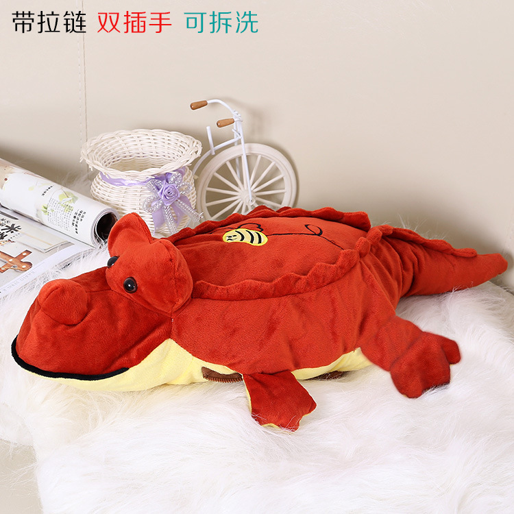 New Hot Water Bag Rechargeable Plush Double Plug Heating Pad Cartoon Hot-Water Bag Hand Warmer Cute Electric Warming Wholesale