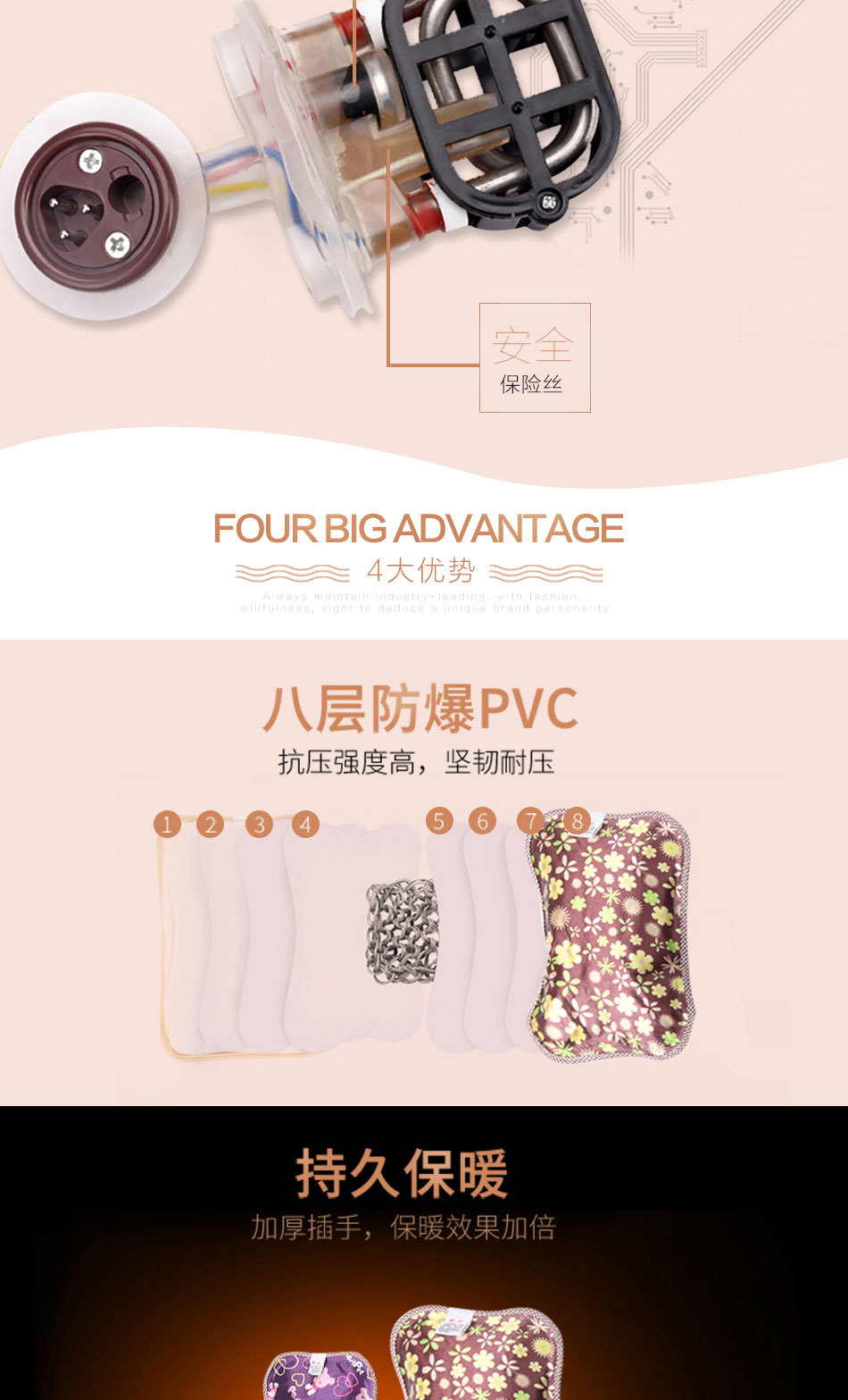 Silk Glossy Fabric Electric Hot Water Bag Charging Explosion-Proof Simple Hot Water Bag Warm Palace Warm Waist Hand Warmer Wholesale Silk Glossy Fabric Electric Hot Water Bag Charging Explosion-Proof Simple Hot Water Bag Warm Palace Warm Waist Hand Warmer Wholesale