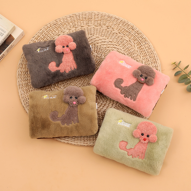 Hand Warmer Electric Hot Water Bag Heating Pad Rechargeable Waist Warmer Cute Explosion-Proof Plush Water Injection Female Hot-Water Bag